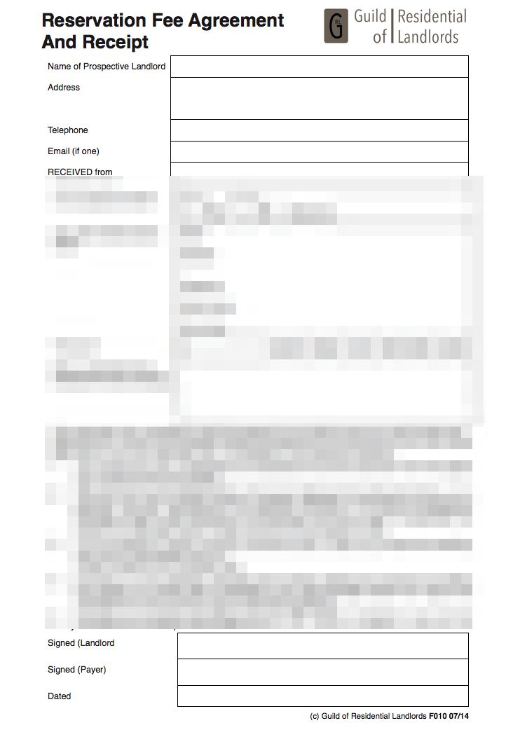 rental receipts for tenants