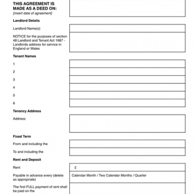 Assured Shorthold Tenancy Grl Landlord Association