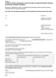 Rent Increase Form (England) – Section 13 Notice
