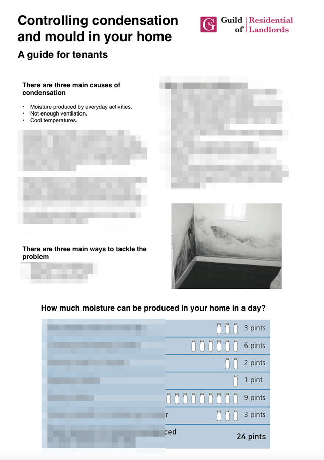 Condensation and Mould Leaflet - GRL Landlord Association
