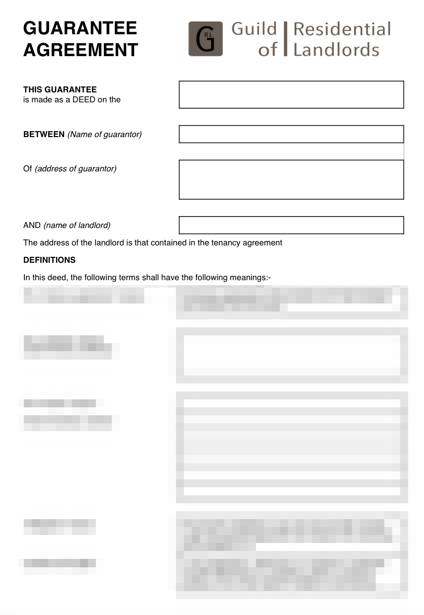 Guarantee Agreement GRL Landlord Association