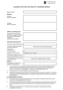 Car Parking Space Letting Agreement