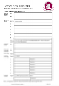 Surrender of Tenancy Deed