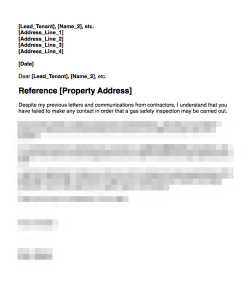 Gas Safety Inspection Unable to Gain Entry 2