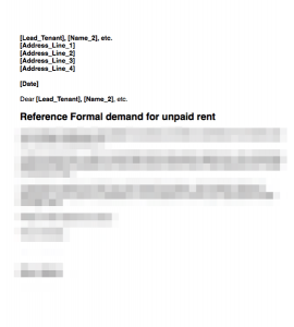 Rent Arrears Demand Second Letter