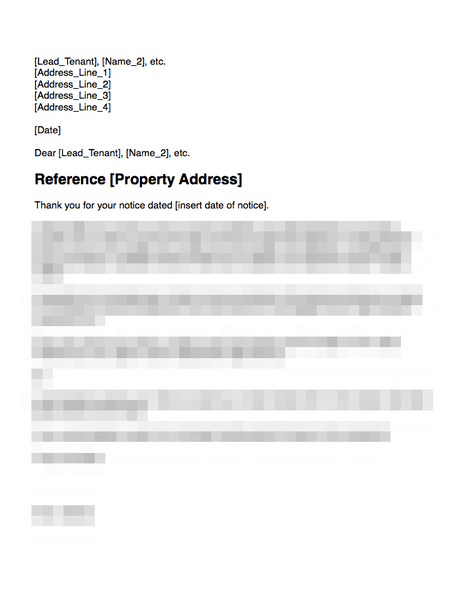Tenants notice invalid as not long enough