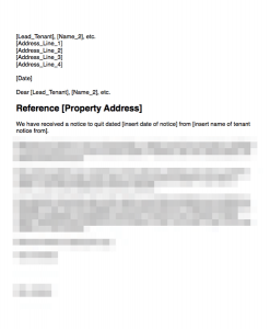 Notice From One of Several Joint Tenants Periodic Tenancy