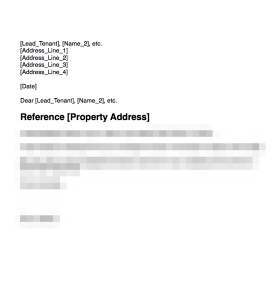 Notice to Quit from Tenants Accepted