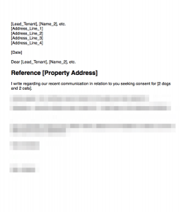 Removal of Unauthorised Pet Second Letter