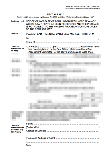 Notice Of Increase Of Rent Under Regulated Tenancy Grl Landlord Association