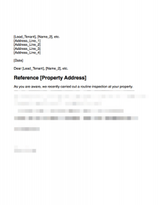Inform Tenant that Property Good Condition After Inspection