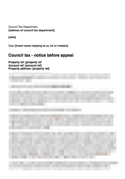 Council Tax Second Letter Before Appeal – More Detail