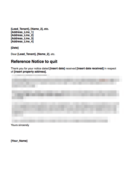 notice to quit from tenant not accepted wrong date grl tenant notices templates