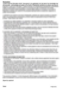 Application Form Declaration / Disclaimer