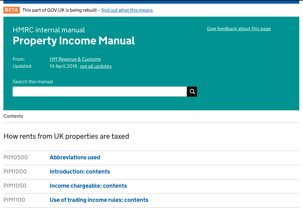 Hidden Tax Help For Landlords On The HMRC Web Site
