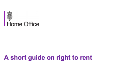 New ‘Short’ Right To Rent Guidance