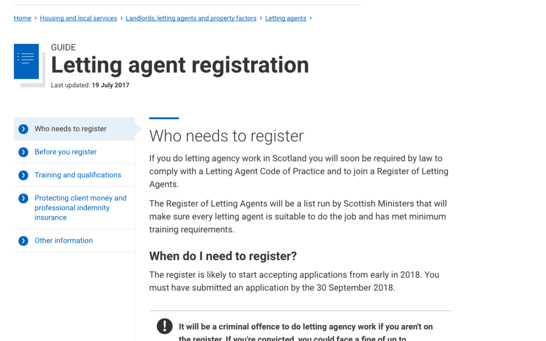 Time Running Out for Rogue Letting Agents in Scotland