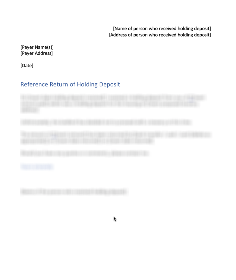 Return Of Deposit Letter from www.landlordsguild.com