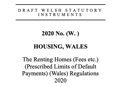 New Prescribed Limits Relating to Tenant Fees in Wales