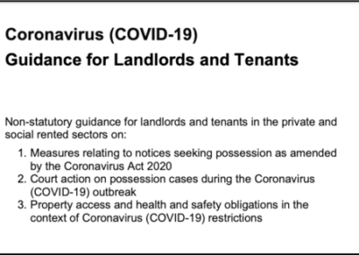 Coronavirus: Comprehensive Guidance for Renters and Landlords Published