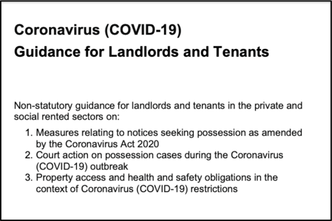 Coronavirus: Comprehensive Guidance for Renters and Landlords Published