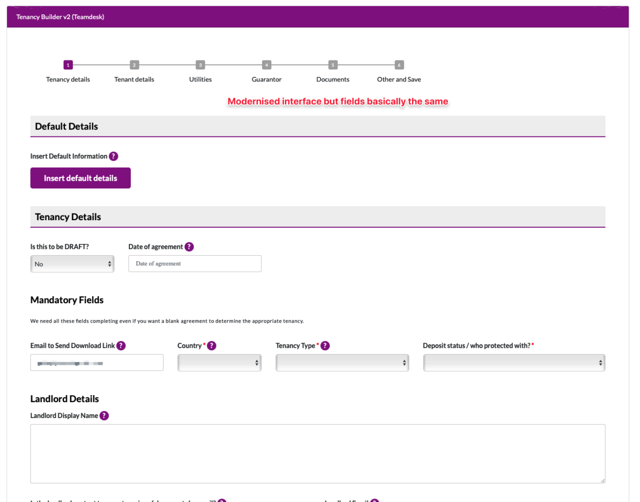 Tenancy builder add new